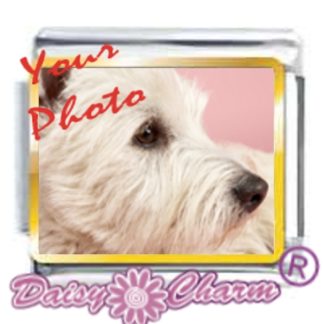 Add Your Own Dog Silver Frame Photo Custom Made Italian Charm