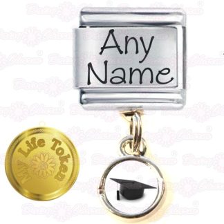 My Life Token - Personalised Graduation Name Italian Charm