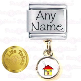 My Life Token - Personalised House Name Italian Charm