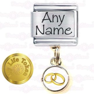 My Life Token - Personalised Wedding Name Italian Charm
