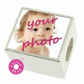 Add Your Own Picture European Bead - One person Face only - Stainless Steel