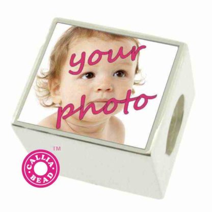 Add Your Own Picture European Bead - One person Face only -  Stainless Steel