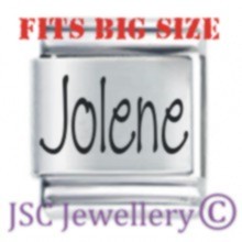 Jolene Etched Name Charm - Fits BIG size 13mm
