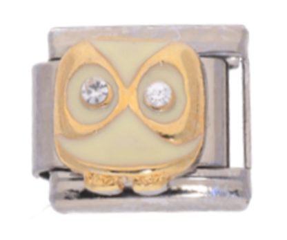 La Cima 18k Gold Owl with Crystal